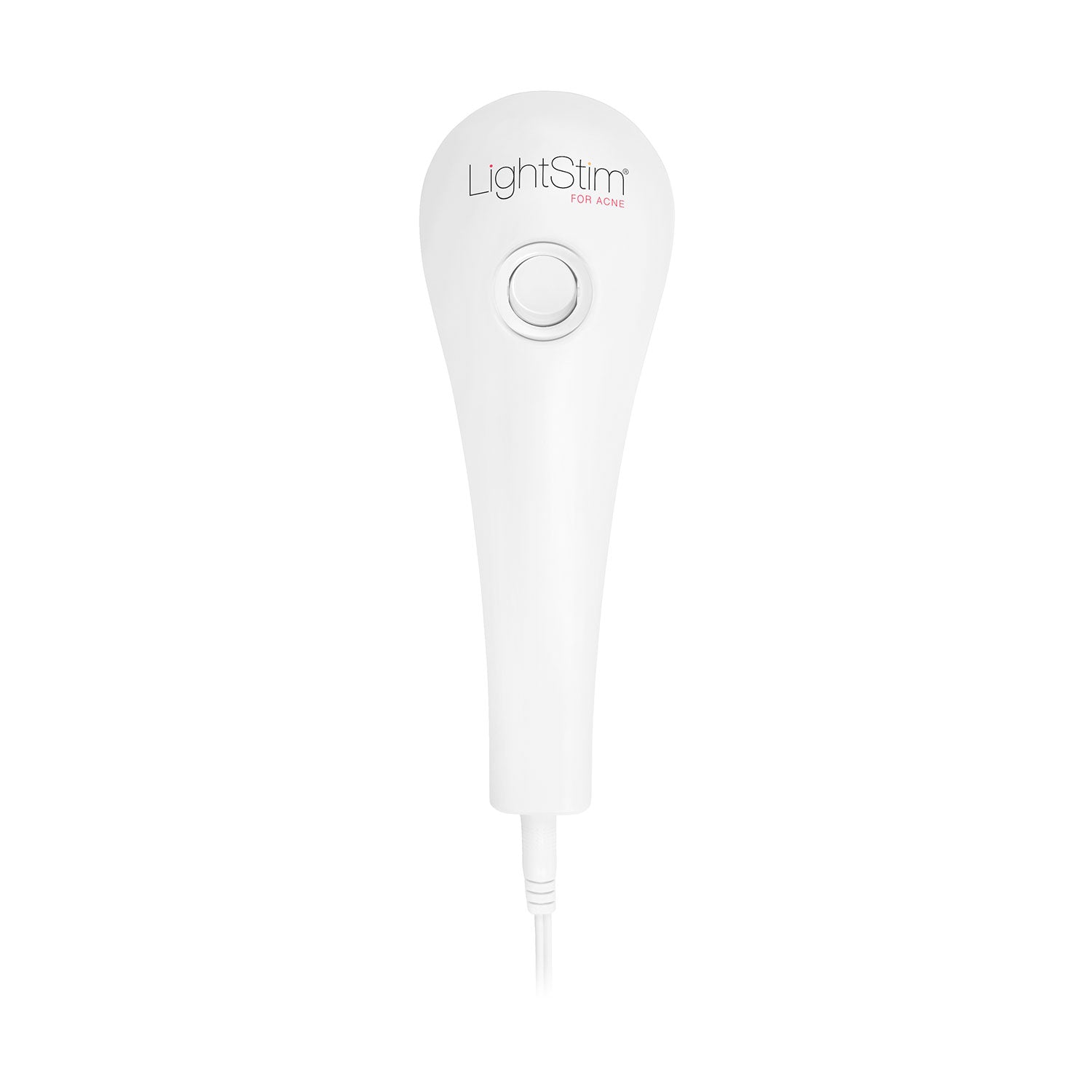 LightStim for acne wand back view showing logo and switch