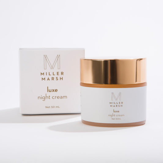 Miller Marsh luxe night cream box and jar, 50ml